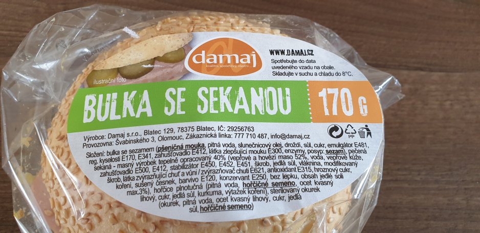 Sezamová bulka se sekanou DAMAJ 170g